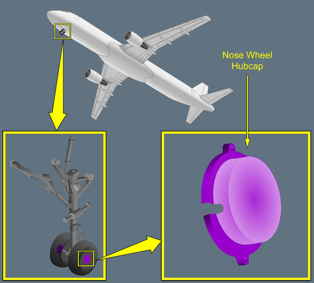 ILLUSTRATION NOSE WHEEL HUBCAP