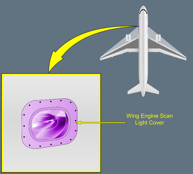 ILLUSTRATION WING/ENGINE SCAN LIGHT COVER 3LX, 4LX ILLUSTRATION WING/ENGINE SCAN LIGHT COVER 3LX, 4LX