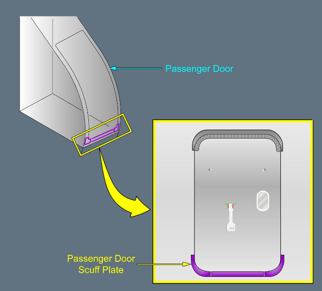 ILLUSTRATION PASSENGER DOOR SCUFF PLATE