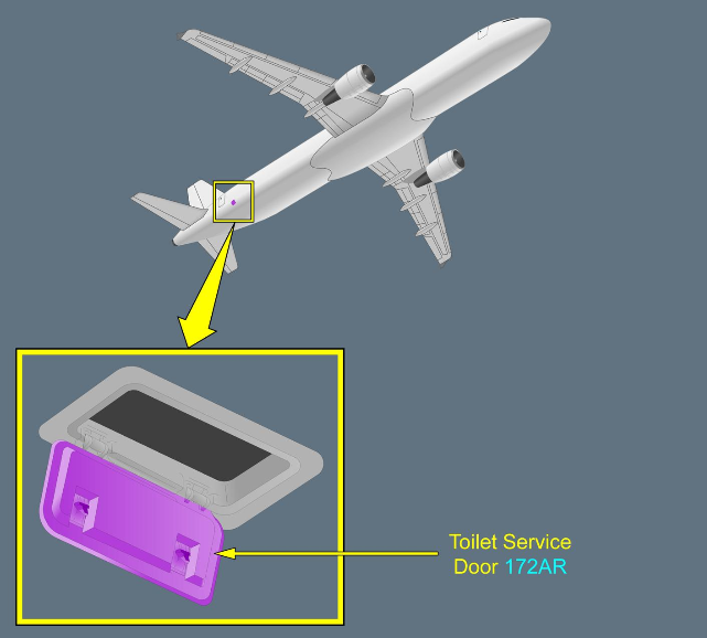 ILLUSTRATION TOILET SERVICING AND DRAINAGE DOOR ILLUSTRATION TOILET SERVICING AND DRAINAGE DOOR