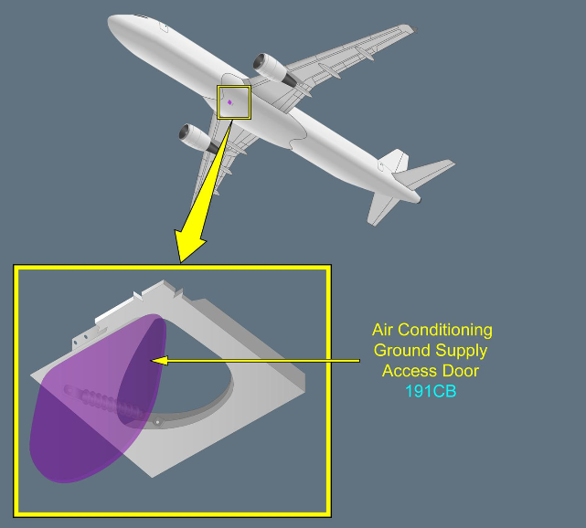ILLUSTRATION ACCESS DOOR TO AIR CONDITIONNING GROUND SUPPLY 191 CB ILLUSTRATION ACCESS DOOR TO AIR CONDITIONNING GROUND SUPPLY 191 CB