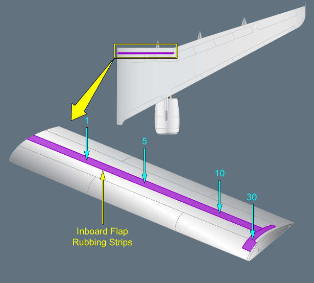 ILLUSTRATION INBOARD FLAP RUBBING STRIP ILLUSTRATION INBOARD FLAP RUBBING STRIP